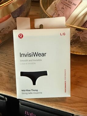 lululemon athletica InvisiWear Mid-Rise Thong - Black